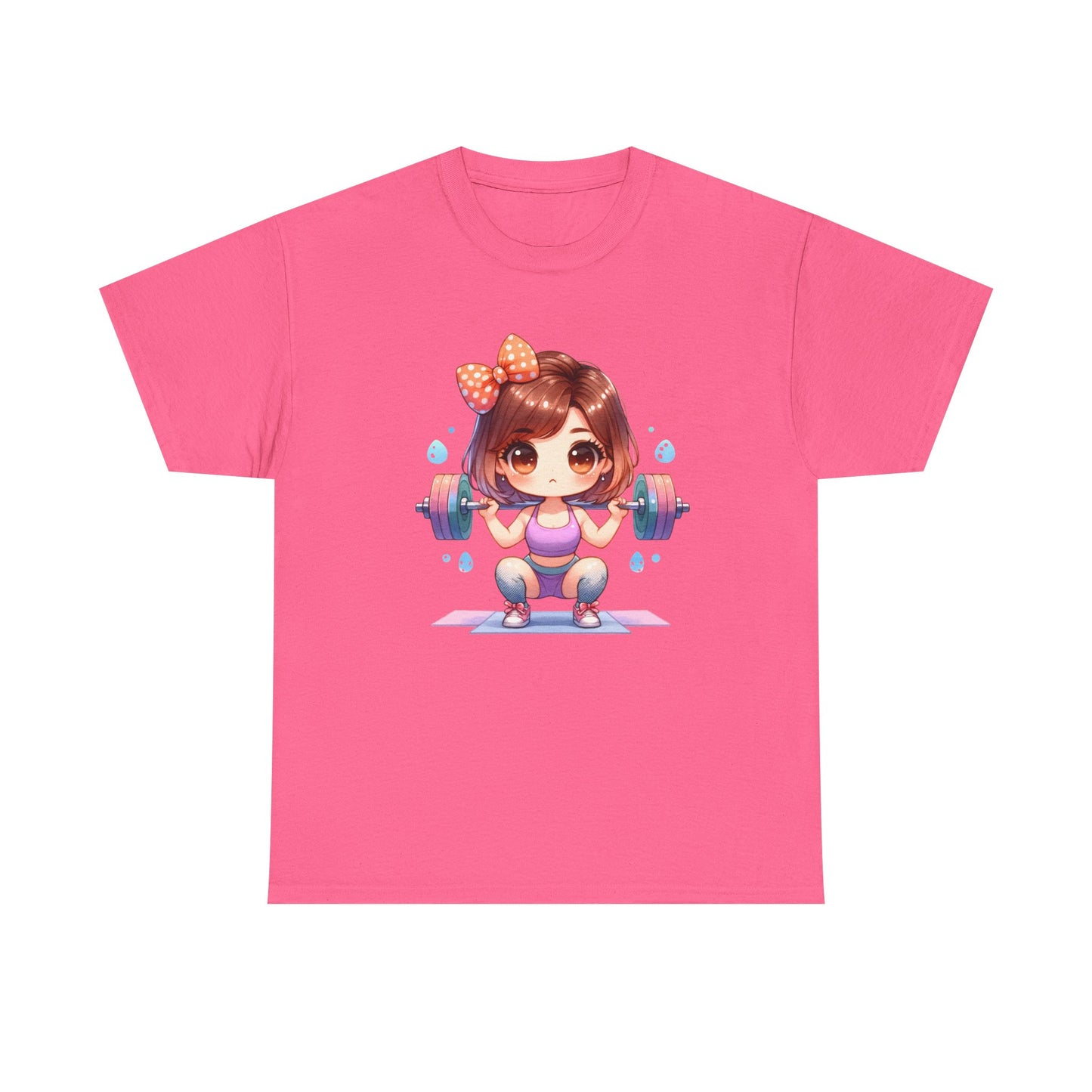 Cute Weightlifting Heavy Cotton Tee - Fitness & Motivation Shirt