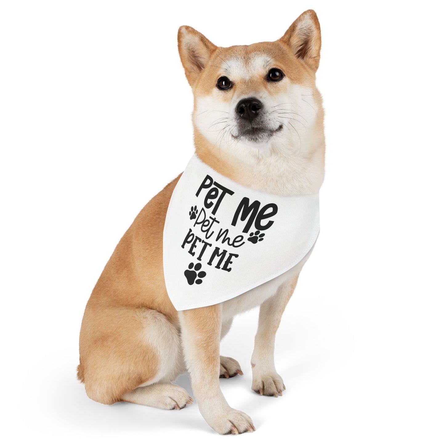 Cute 'Pet Me' Dog Bandana – Because Your Pup Deserves All the Love