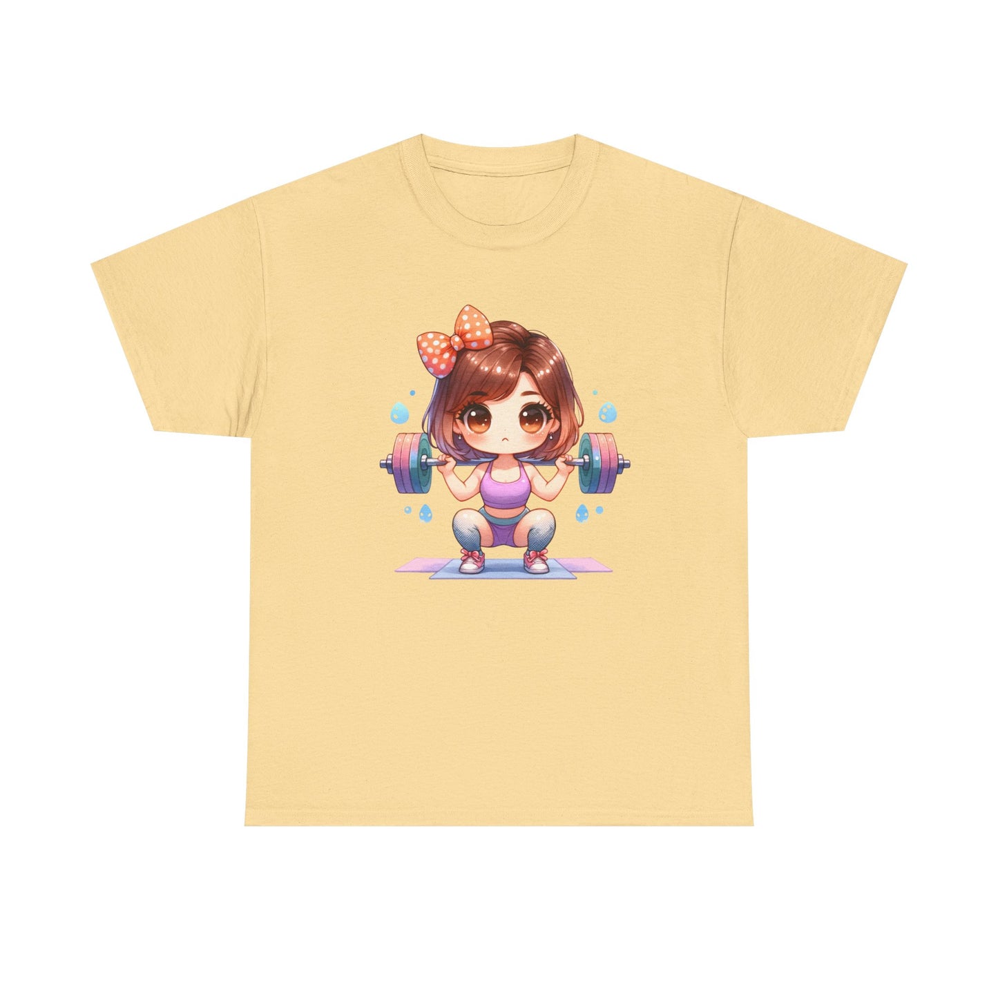 Cute Weightlifting Heavy Cotton Tee - Fitness & Motivation Shirt