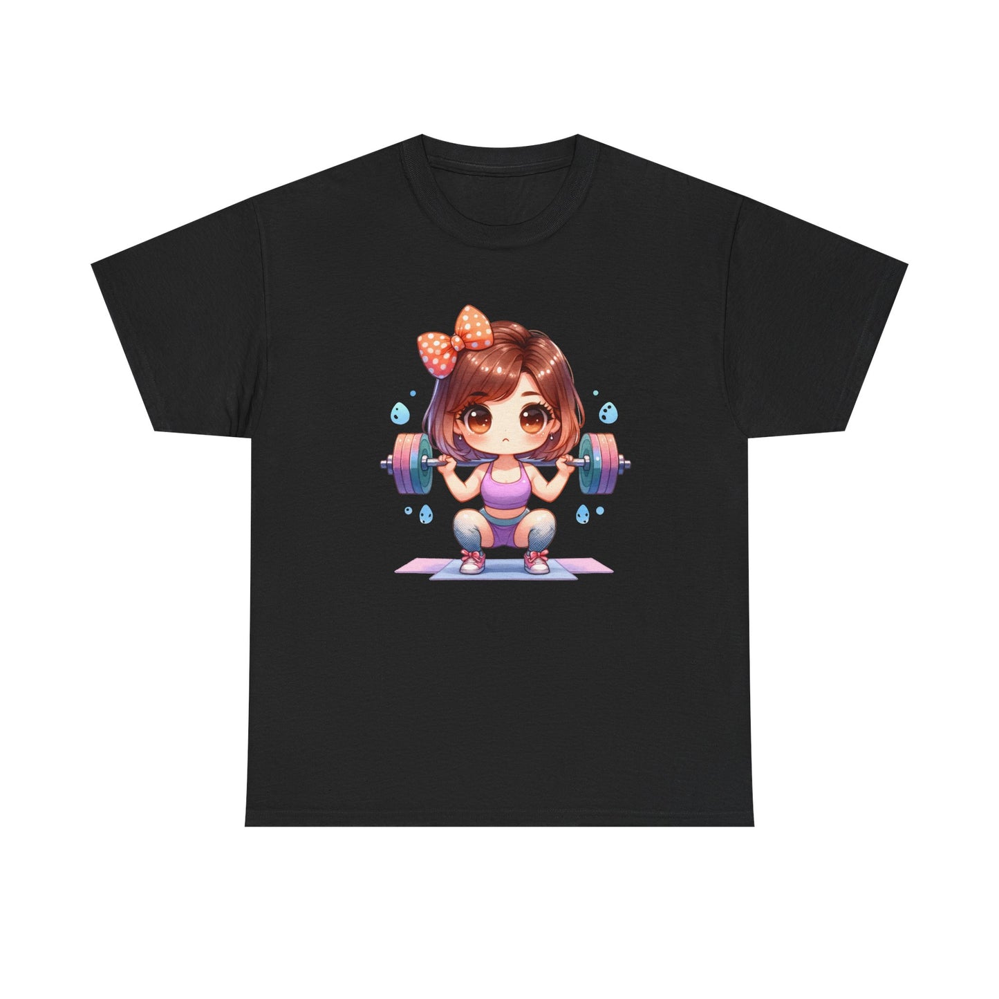 Cute Weightlifting Heavy Cotton Tee - Fitness & Motivation Shirt
