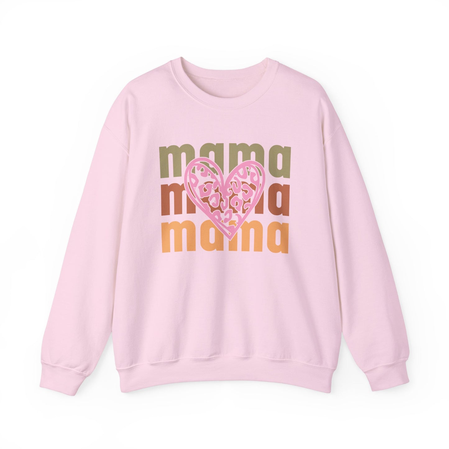 Mama Heart Unisex Heavy Blend™ Crewneck Sweatshirt - Perfect for Mother's Day & Family Gatherings