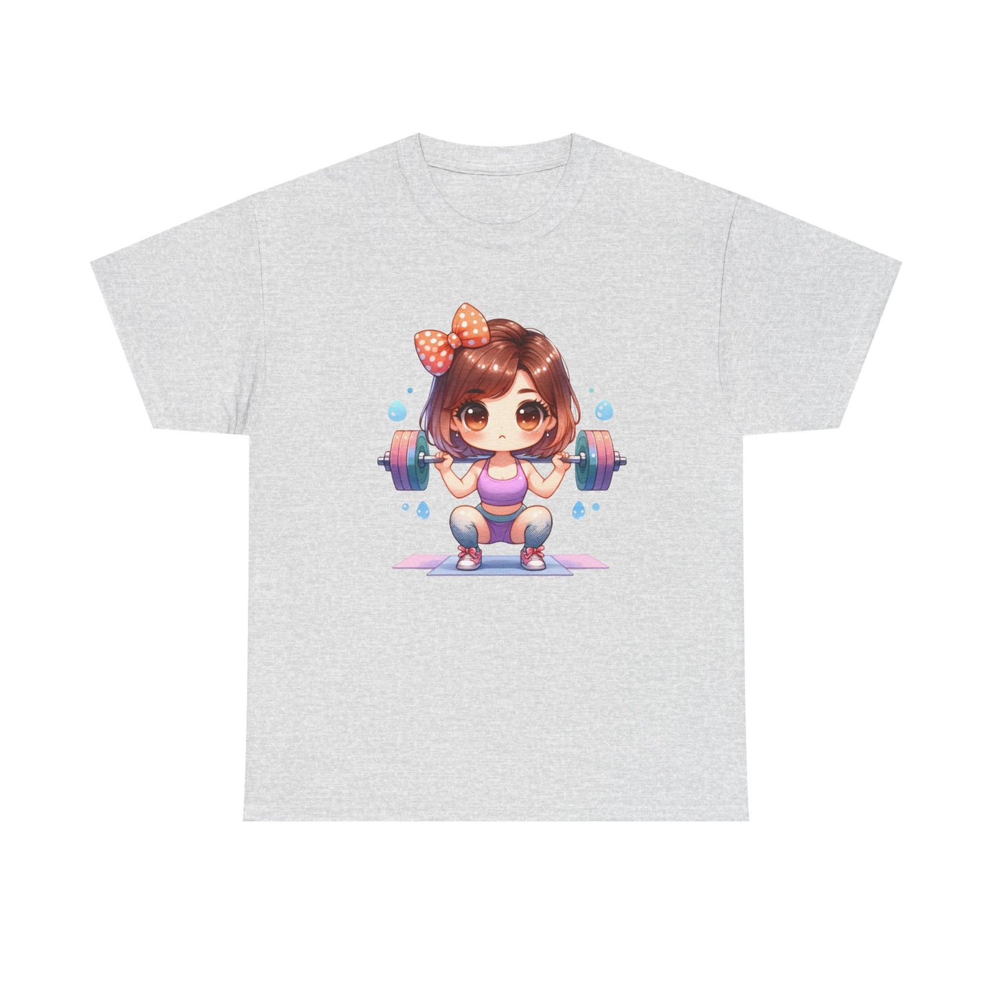 Cute Weightlifting Heavy Cotton Tee - Fitness & Motivation Shirt