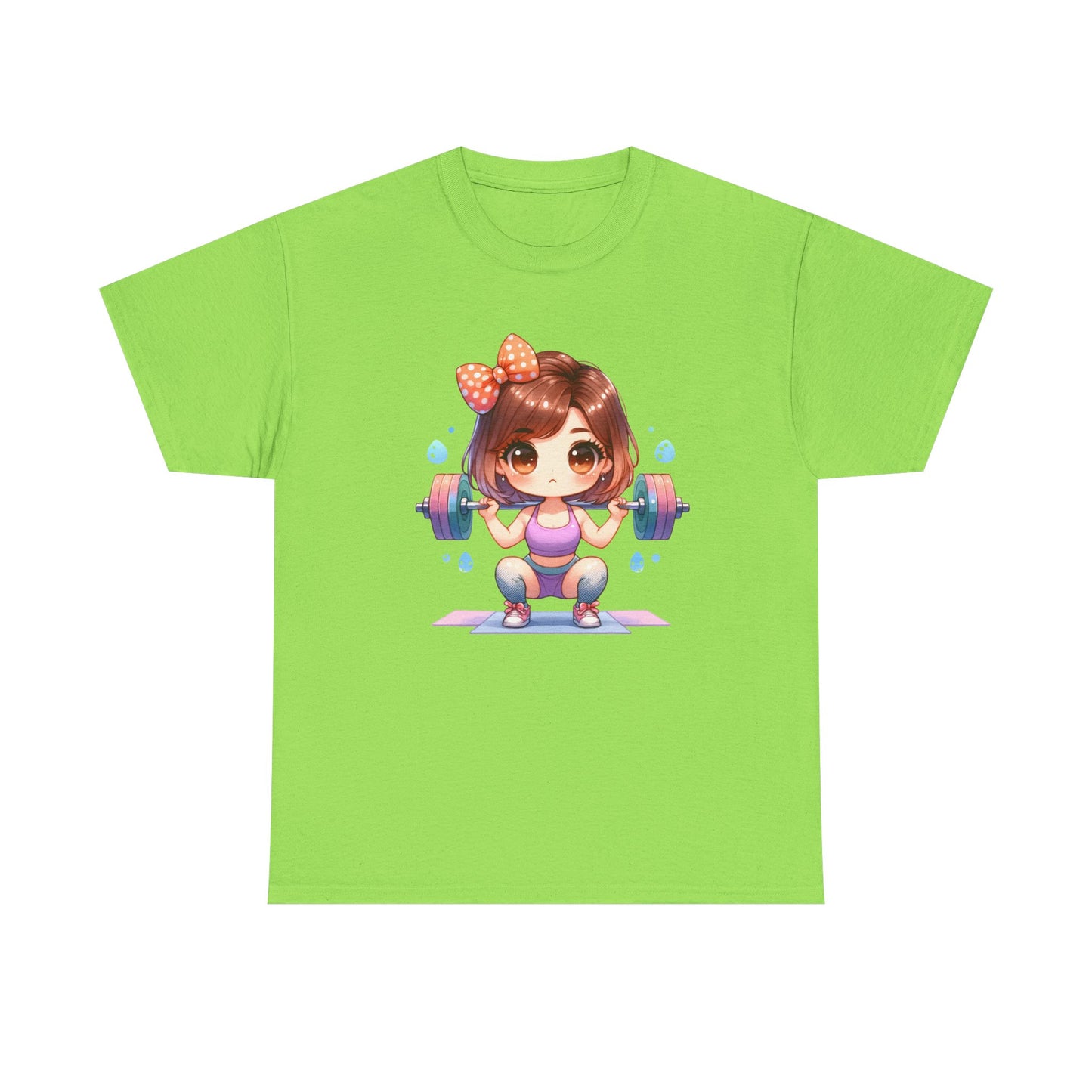 Cute Weightlifting Heavy Cotton Tee - Fitness & Motivation Shirt