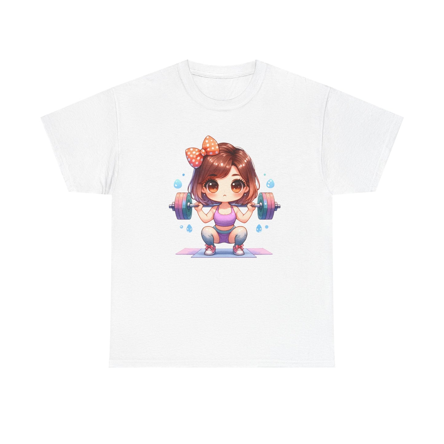 Cute Weightlifting Heavy Cotton Tee - Fitness & Motivation Shirt