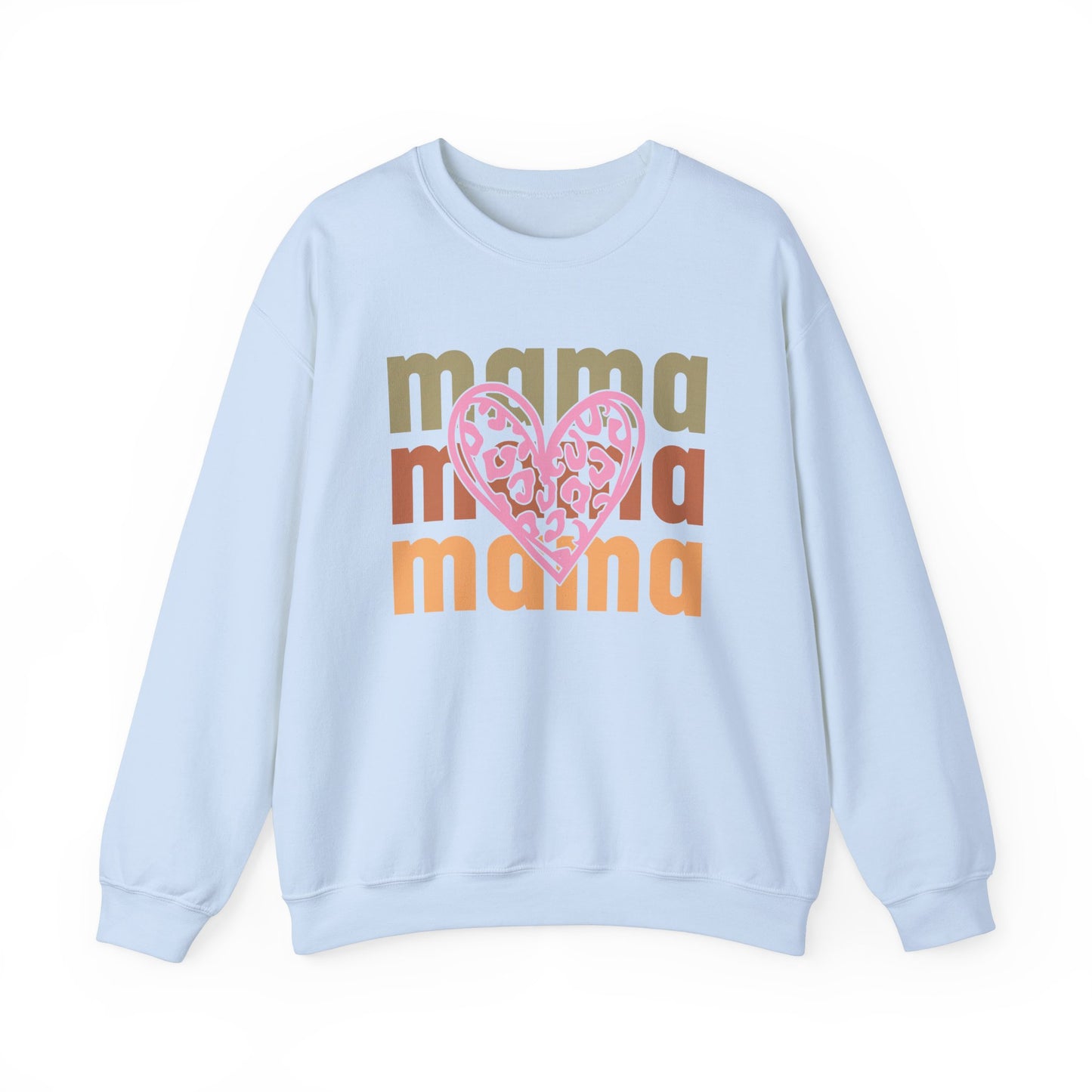 Mama Heart Unisex Heavy Blend™ Crewneck Sweatshirt - Perfect for Mother's Day & Family Gatherings