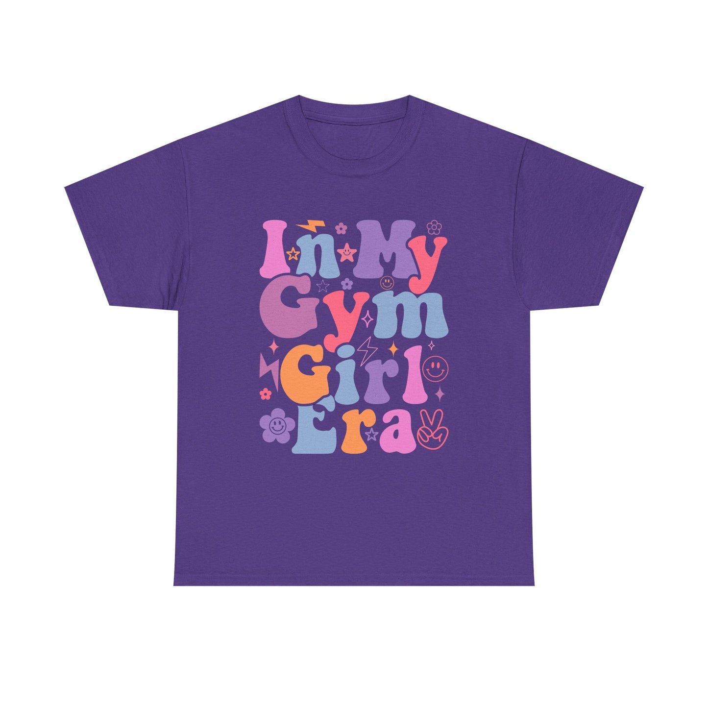 In My Gym Girl Era Heavy Cotton Tee - Fun & Colorful Workout T-Shirt
