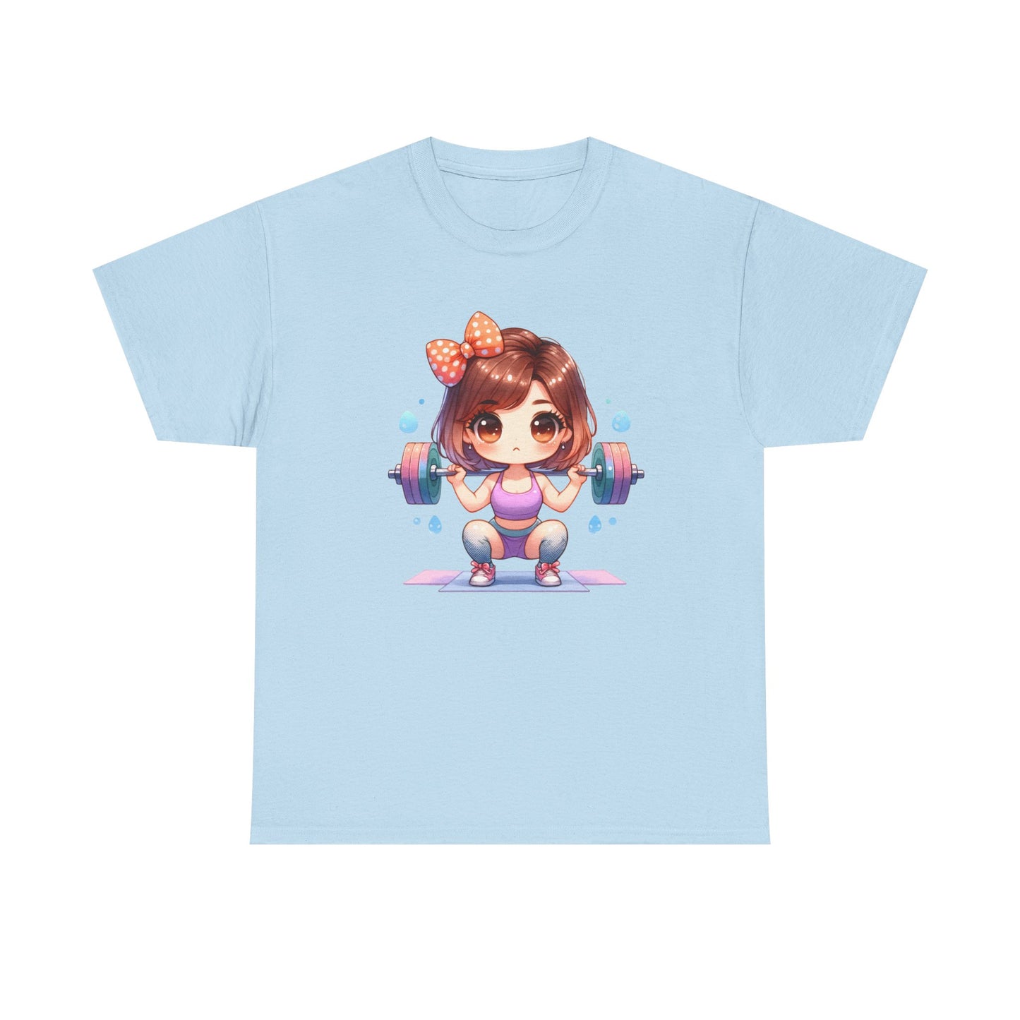Cute Weightlifting Heavy Cotton Tee - Fitness & Motivation Shirt