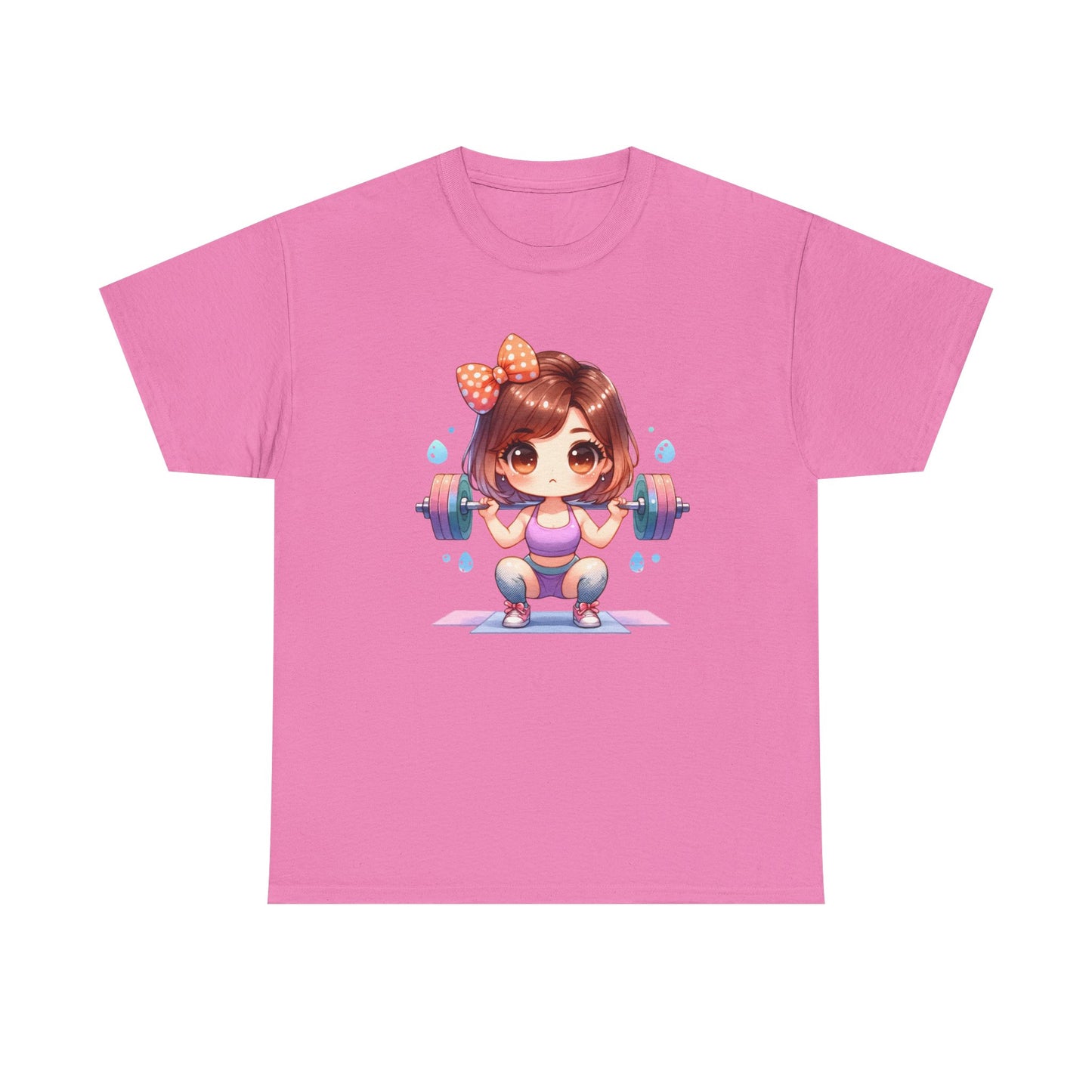 Cute Weightlifting Heavy Cotton Tee - Fitness & Motivation Shirt