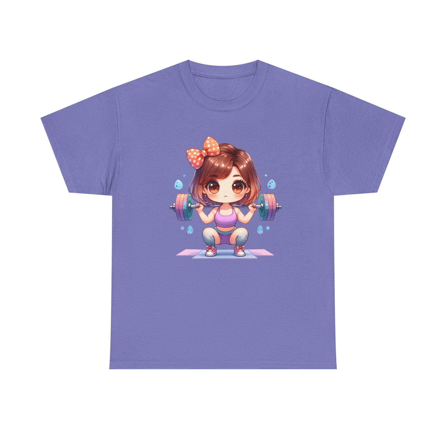 Cute Weightlifting Heavy Cotton Tee - Fitness & Motivation Shirt