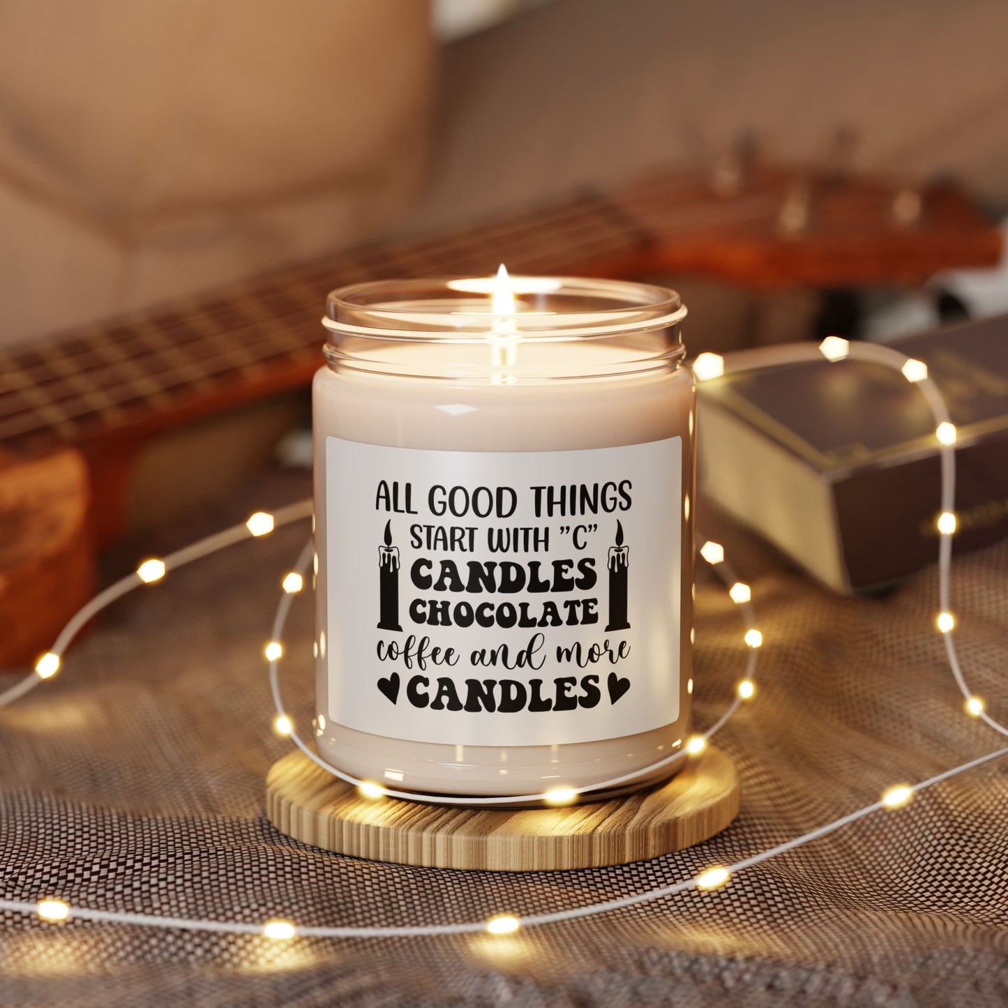 All Good Things Scented Soy Candle - Chocolate & Coffee Aroma, 9oz