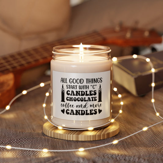 All Good Things Scented Soy Candle - Chocolate & Coffee Aroma, 9oz