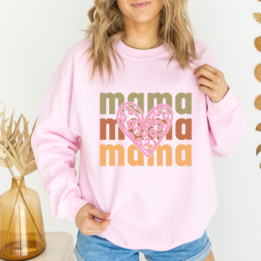 Mama Heart Unisex Heavy Blend™ Crewneck Sweatshirt - Perfect for Mother's Day & Family Gatherings