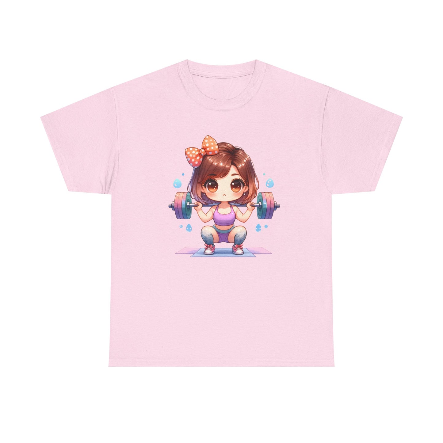 Cute Weightlifting Heavy Cotton Tee - Fitness & Motivation Shirt