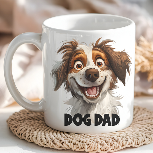 Dog Dad Ceramic Mug - Fun Pet Owner Gift (11oz, 15oz)